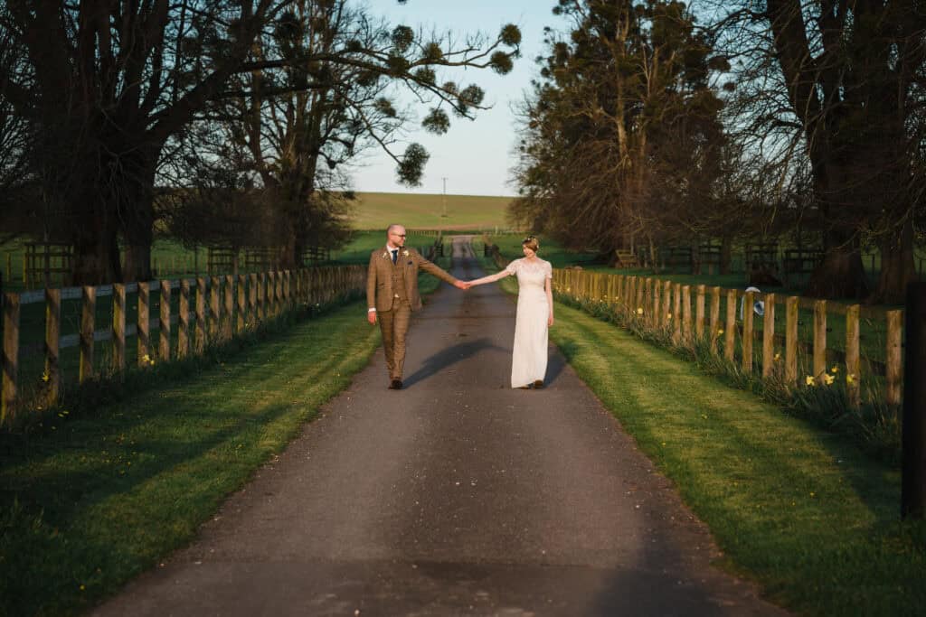 Emily and Sim at Barford Park Barn