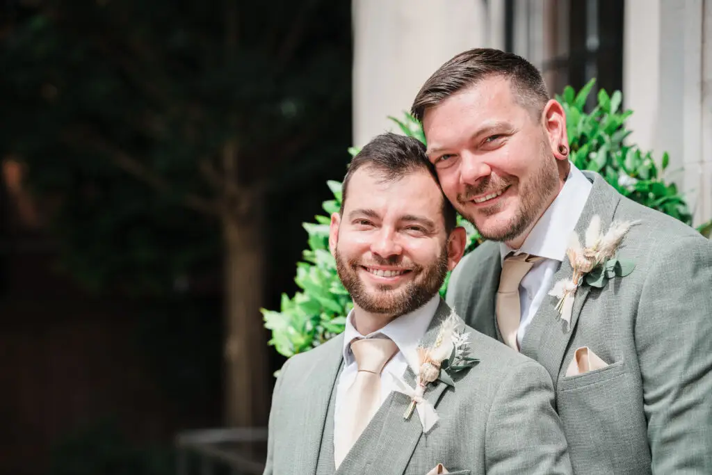 Andy and Ivo at Islington Town Hall. A same sex wedding full of joy.