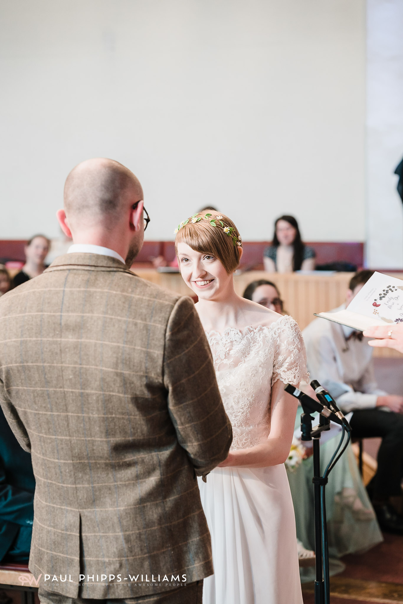 Emily and Sim exchange vows