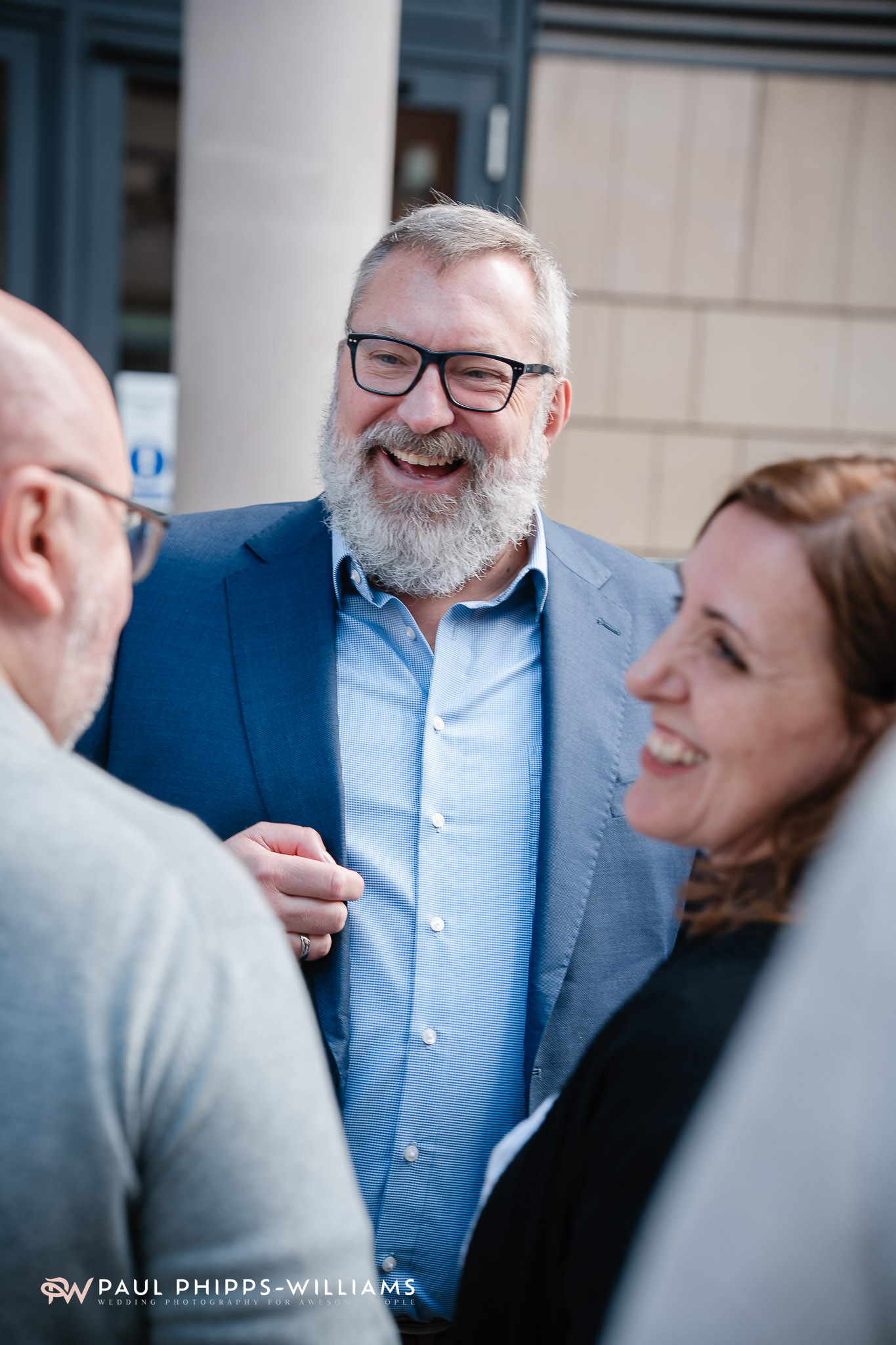 Wedding guests gather outside Derby Registry Office
