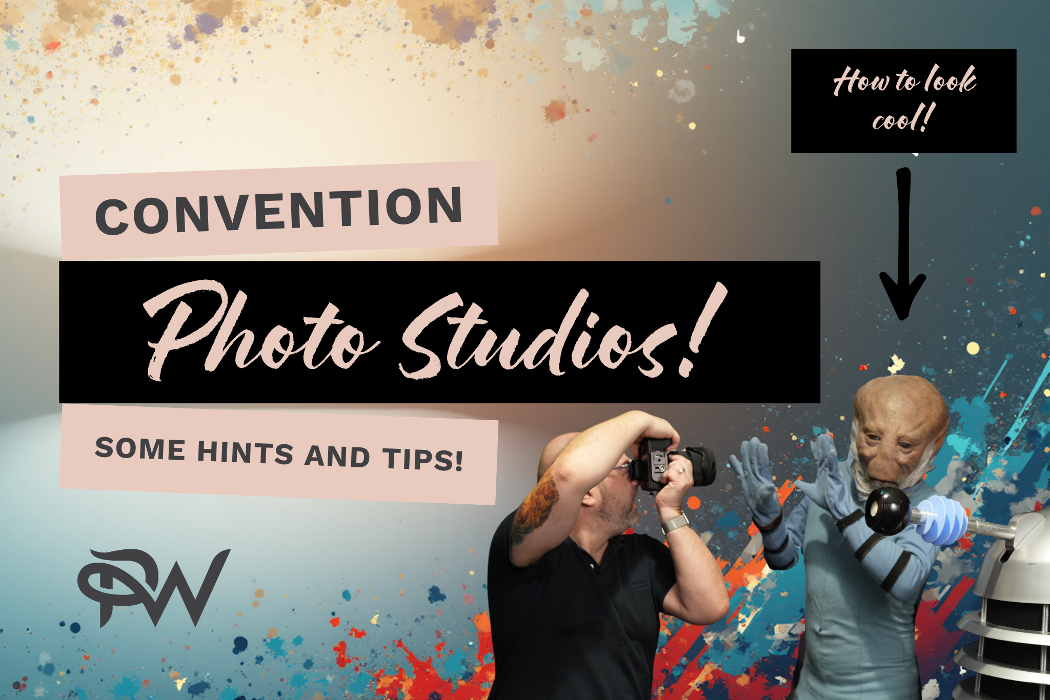 Text that reads Convention Photo Studios - some hints and tips