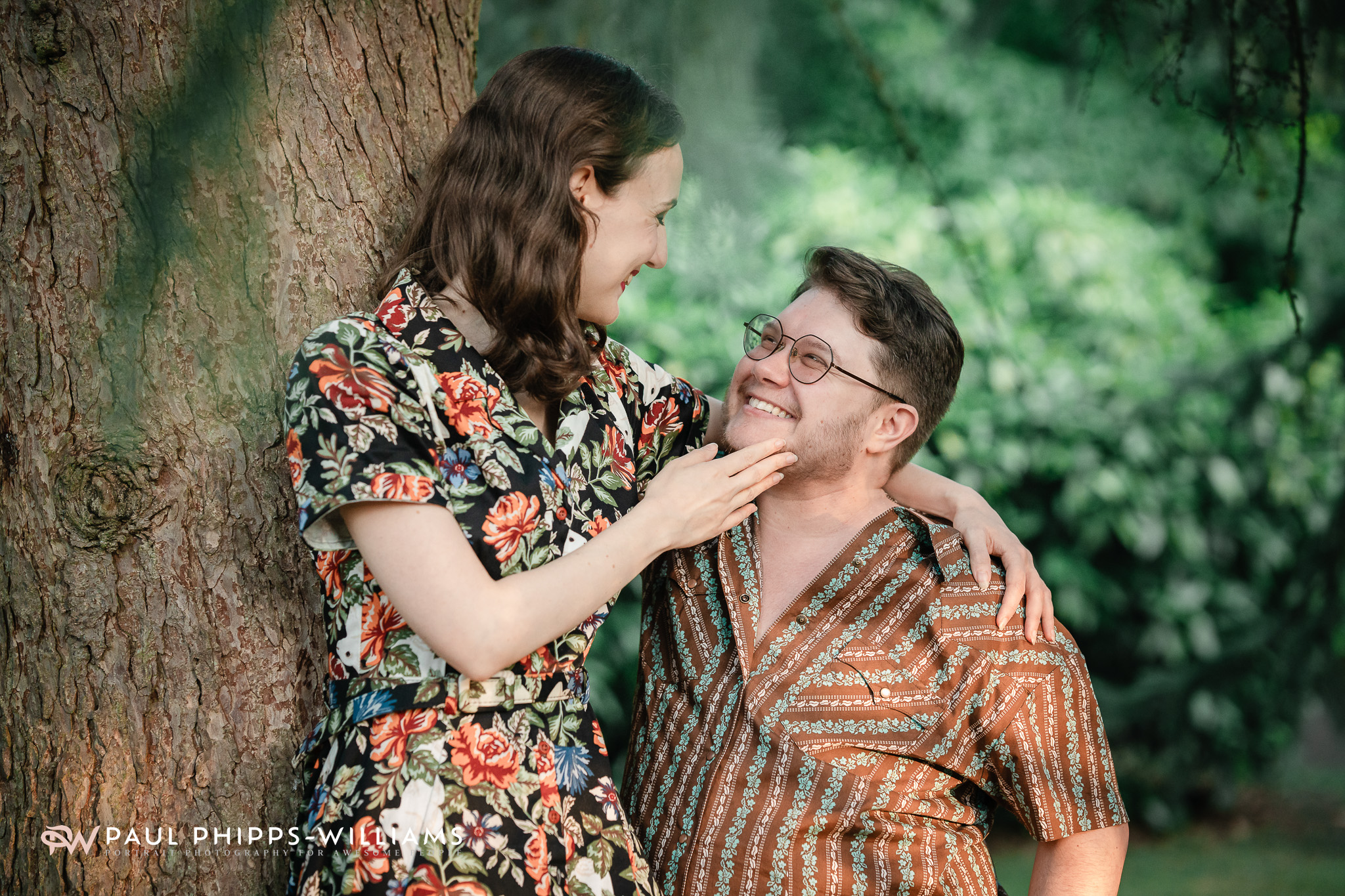 Georgia and Fio, now a trans man in Manchester, on their third anniversary shoot in a local park