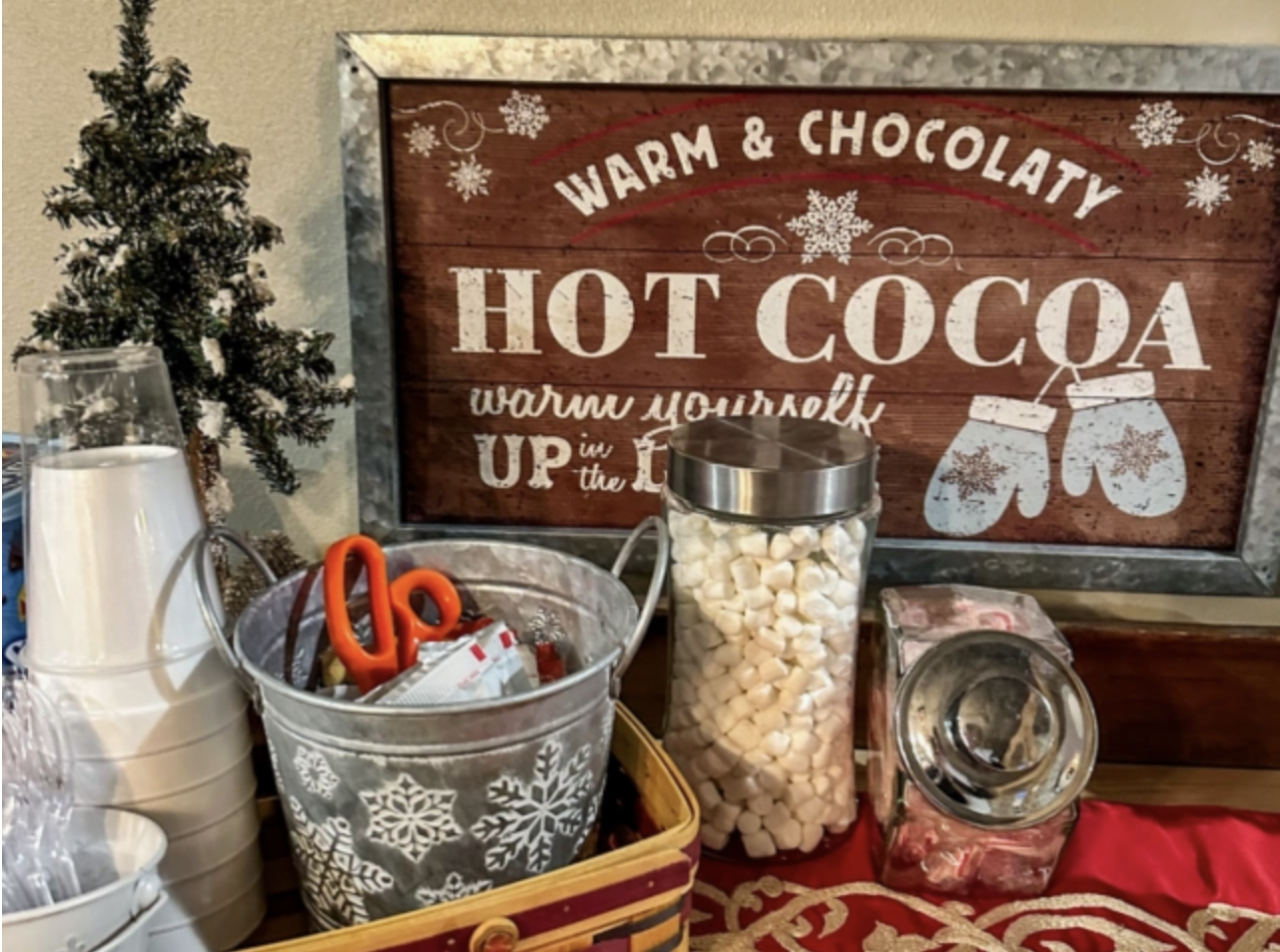 A hot drinks station perfect for a winter wedding in Birmingham
