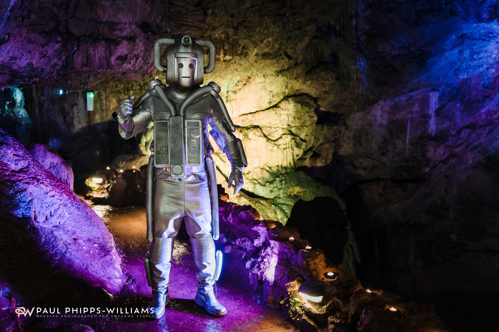 A Cyberman awaits at Wookey hole