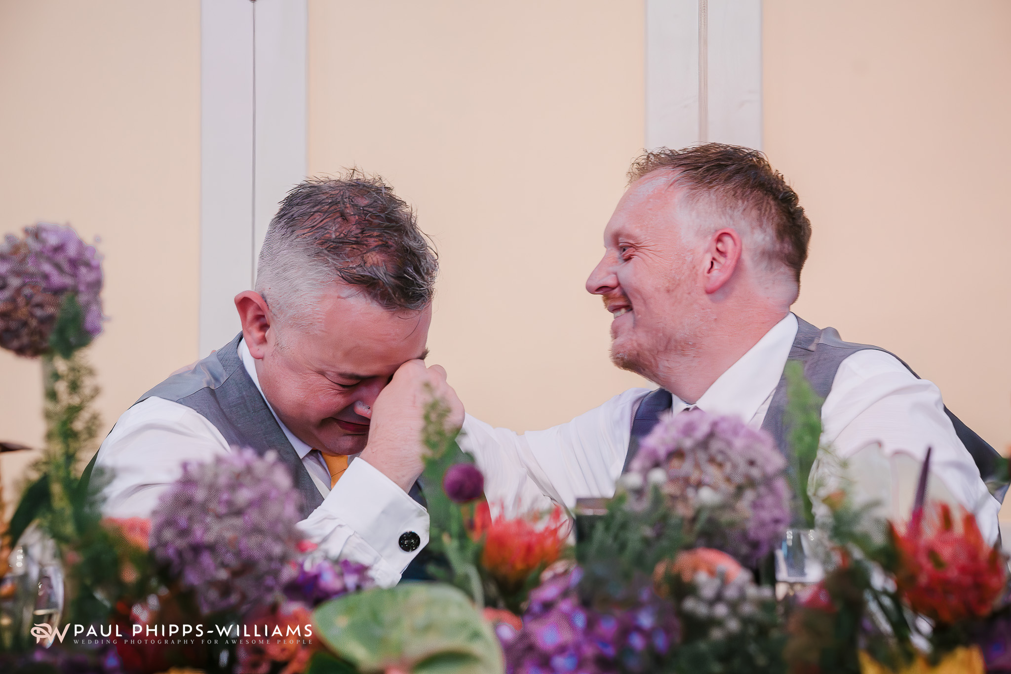A tender moment as Dan consoles Andy during his speeches