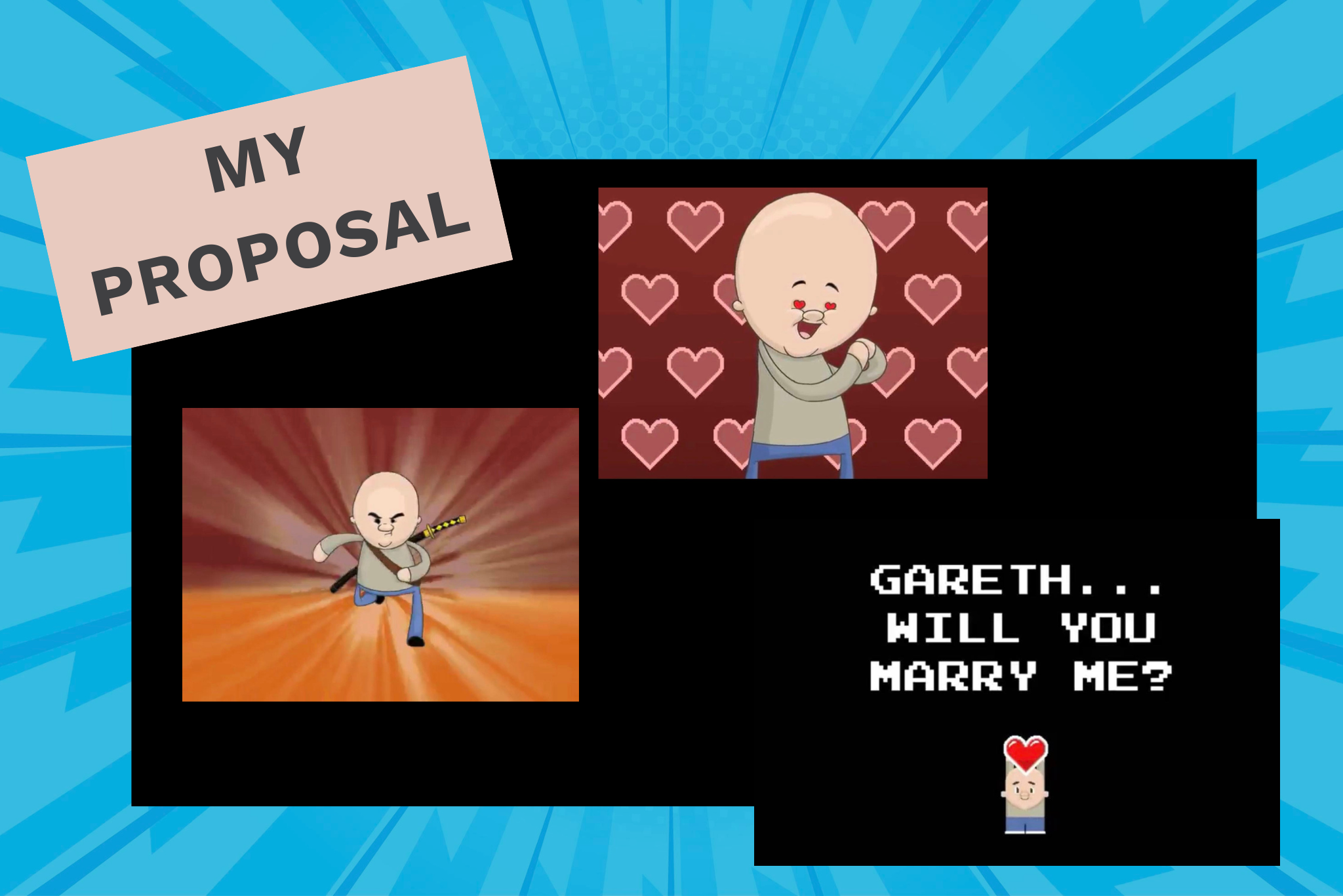 A screenshot of images from my proposal video